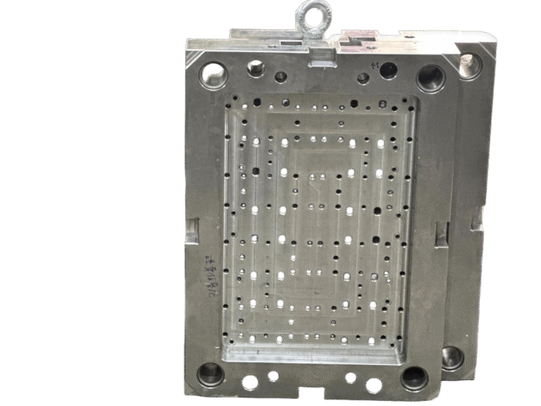 Aluminum die casting mold used for producing complex metal components.