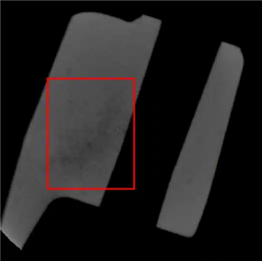 Aluminum Die Casting Defects: Top 8 Internal Problems and Fixes 4 Aluminum die casting loose structure (porous zone) detected by X-ray