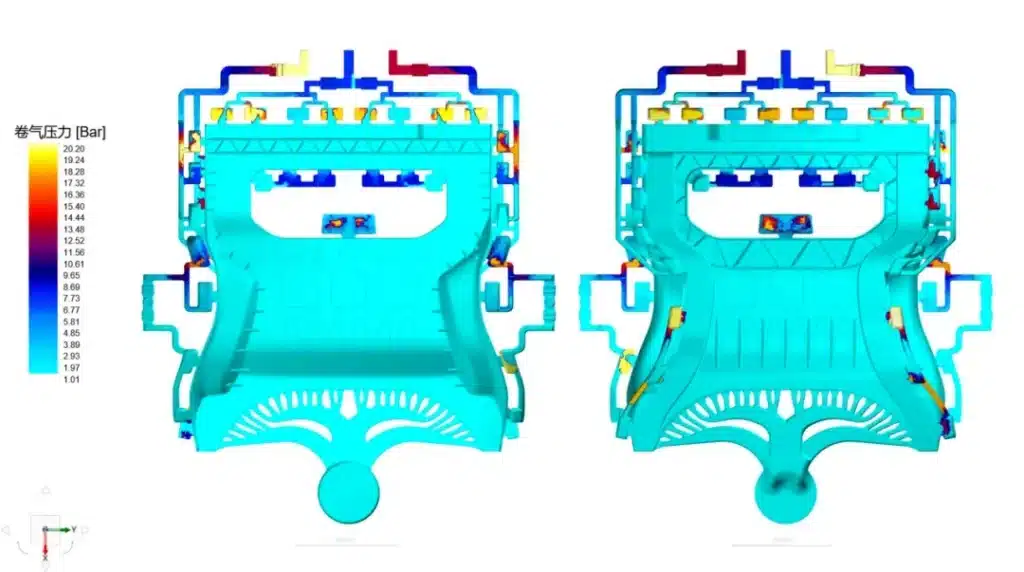 Air entrapment pressure simulation of rear body casting – natural venting vs vacuum-assisted die casting