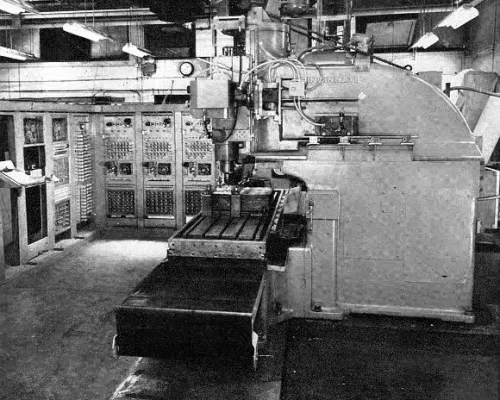The first numerical control milling machine developed in 1952 using an early electronic control system