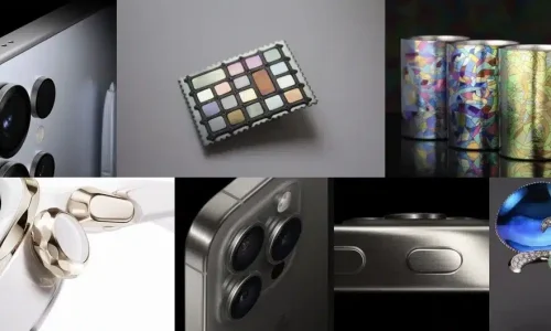 Examples of surface finishing processes on consumer products, including smartphones, watches, cups and jewelry with polished, brushed, anodized and PVD-coated metal surfaces